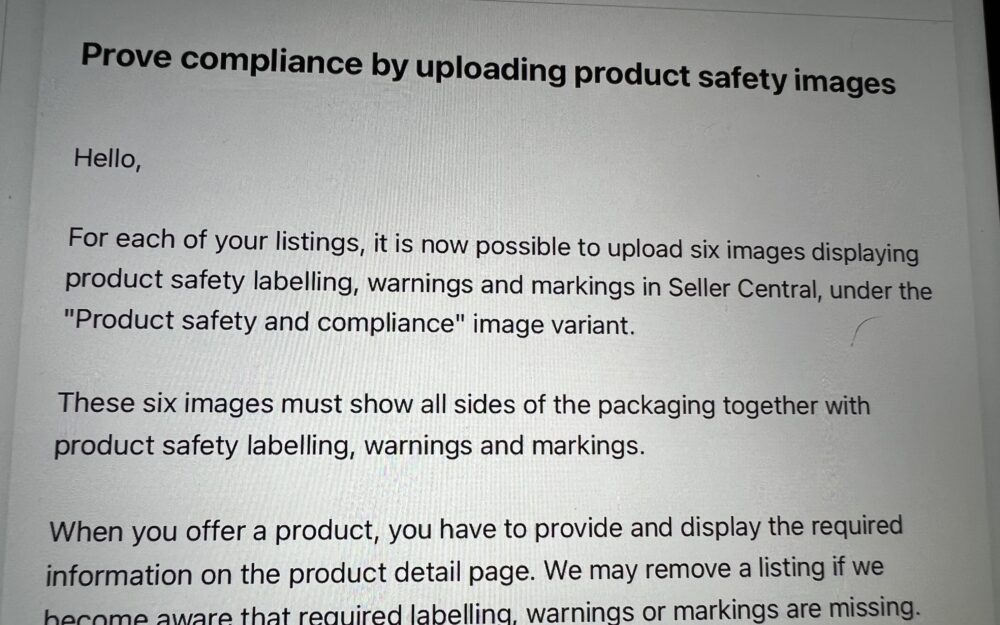 How to upload product safety images to Amazon