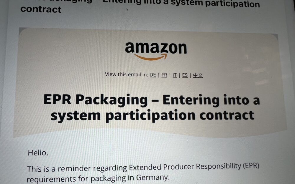 EPR Packaging – Entering into a system participation contract on Amazon