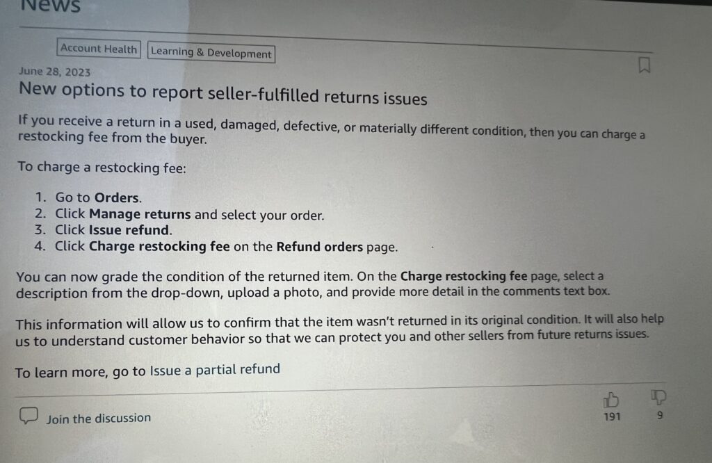 Amazon introduces new options to report issues with customer returns