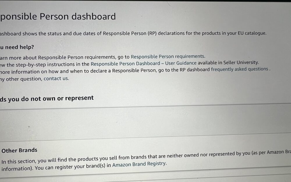 Migration of Responsible Person dashboard on Amazon starts August 23