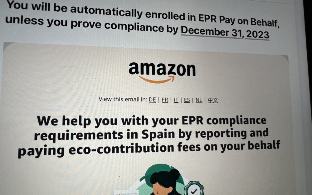 You will be automatically enrolled in EPR Pay on Behalf, unless you prove compliance by December 31, 2023